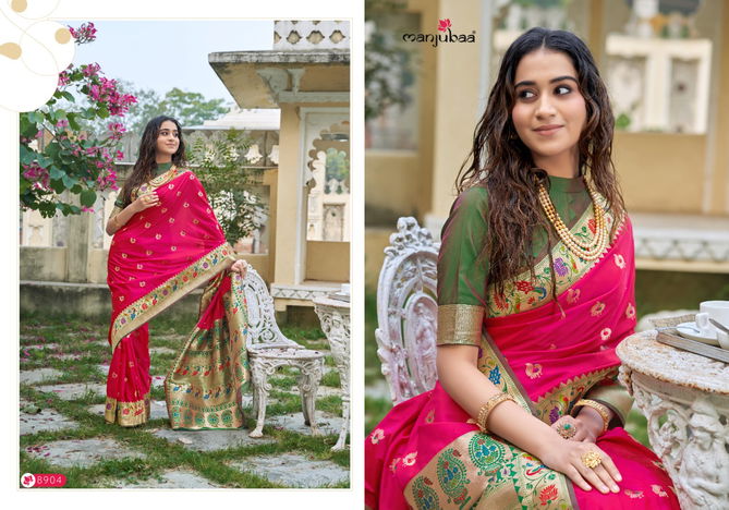 Manjubaa Mamta Paithani New Designer Festive Wear Banarasi Silk Saree Collection